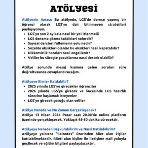 LGS Taktikleri Online Atolye