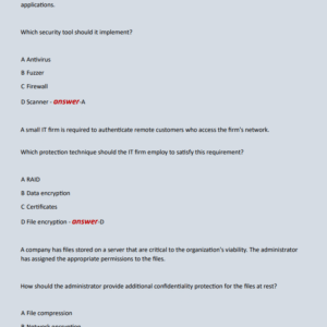WGU D430 FUNDAMENTALS OF INFORMATION SECURITY EXAM OBJECTIVE ASSESSMENT NEWEST 2024 TEST BANK ACTUAL EXAM 300 QUESTIONS AND CORRECT DETAILED ANSWERS (VERIFIED ANSWERS) |ALREADY GRADED A+ - Image 4