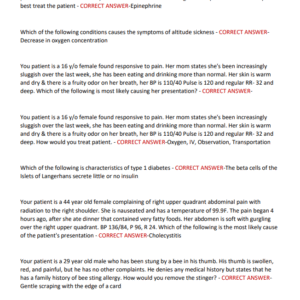 FISDAP Paramedic Final Exam | 2025–2026 | Actual Exam Questions with Correct Verified Answers | Comprehensive Prep for Cognitive and Clinical Success | GRADED A+ - Image 4