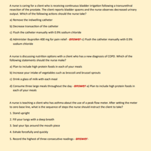 ATI RN MEDICAL SURGICAL PROCTORED 2024 TEST BANK ACTUAL EXAM ALL 220 QUESTIONS AND CORRECT DETAILED ANSWERS WITH RATIONALES (VERIFIED ANSWERS) |ALREADY GRADED A+ - Image 3