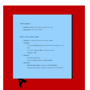 I Human Case Week #7 An 18 Month Old Patient Reason For Encounter: Vomiting And Diarrhea (6541) Latest Case Study | Walden University - Image 3