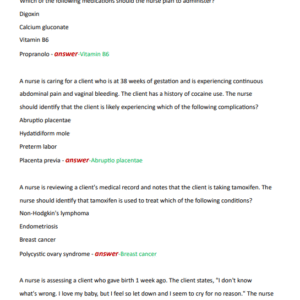 OB CAPSTONE NEWEST 2024 ACTUAL EXAM 120 QUESTIONS AND CORRECT DETAILED ANSWERS WITH RATIONALES (VERIFIED ANSWERS) |ALREADY GRADED A+ - Image 3