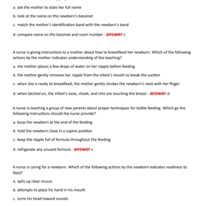 OB MATERNAL NEWBORN ATI PROCTORED 2024 ACTUAL EXAM / MATERNAL NEWBORN OB NEWEST EXAM 130 QUESTIONS AND CORRECT DETAILED ANSWERS WITH RATIONALES (VERIFIED ANSWERS) |ALREADY GRADED A+ A nurse is preparing to administer prophylactic eye ointment to a newborn to prevent opthalmia neonatorum. Which of the following medications should the nurse anticipate administering? - Image 4