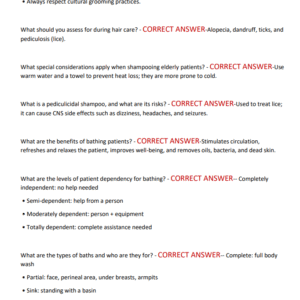GALEN NSG 3100 EXAM 1 LATEST 2025-2026 WITH 120 REAL EXAM QUESTIONS AND CORRECT VERIFIED ANSWERS ALREADY GRADED A+/ NSG 3100 EXAM 1 (FUNDAMENTAL CONCEPTS & SKILLS FOR NURSING PRACTICE I) - Image 5
