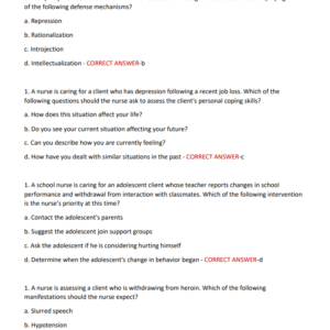 ATI PEDRIATIC MENTAL HEALTH SPECIALIST {PMH Final} ACTUAL EXAM 80 QUESTIONS AND CORRECT ANSWERS 2025-2026 LATEST ALREADY GRADED A+ - Image 3
