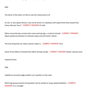 DEFENSIVE DRIVING & ROAD SAFETY TRAINING | COMPLETE 2025–2026 COURSE REVIEW | SESSION-BY-SESSION ANSWERS & POST-TEST INCLUDED - Image 6