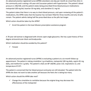WGU D116 – PHARMACOLOGY FOR ADVANCED NURSING PRACTICE | 2025–2026 PRE-ASSESSMENT ANSWERS |80 VERIFIED QUESTIONS & A+ CORRECT RESPONSES - Image 3