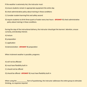 FIRE INSTRUCTOR 2 FINAL EXAM, PRACTICE EXAM AND STUDY GUIDE NEWEST 2024 ACTUAL EXAM 300 QUESTIONS AND CORRECT DETAILED ANSWERS WITH RATIONALES (VERIFIED ANSWERS) |ALREADY GRADED A+ - Image 4