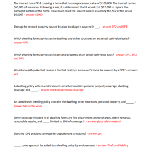 TEXAS PROPERTY AND CASUALTY INSURANCE REAL EXAM QUESTIONS AND CORRECT ANSWERS 2024 LATEST EXAM//GRADED A+ - Image 4