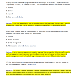 NUR401-MIDTERM REAL EXAM QUESTIONS AND CORRECT ANSWERS 2024 LATEST UPDATES//GRADED A+ - Image 3