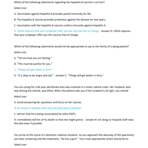 EMT FINAL REAL EXAM QUESTIONS AND CORRECT ANSWERS 2024-2025 LATEST UPDATES//GRADED A+ - Image 4
