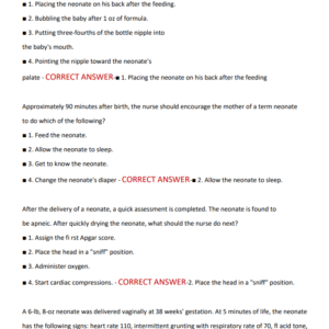 OB FINAL – 2025 OBSTETRICS COMPREHENSIVE EXAM REVIEW WITH KEY MATERNAL AND FETAL CONCEPTS FOR NURSING STUDENTS - Image 4