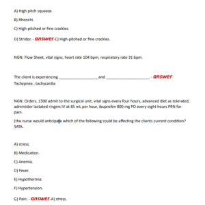 NGN HESI RN 2024 EXIT EXAM 2024-2025 LATEST UPDATE//A YU NEED TO PASS HESI RN AND GRADED A+ - Image 4
