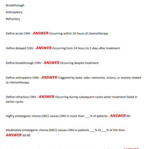 ONS Chemotherapy Biotherapy Certification(Questions And Answers) 2024-2025 LATEST//A GRADE - Image 3