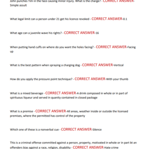 NC BLET STATE EXAM WITH 300 REAL EXAM QUESTIONS AND CORRECT ANSWERS (100% CORRECT ANSWERS)/NC BLET STATE EXAM TEST BANK (NEWEST!!) - Image 3