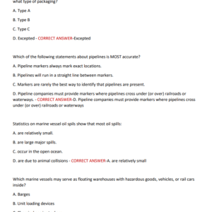 NFPA 1072 - 17 Ed. HM/WMD Awareness ACTUAL EXAM 130 QUESTIONS AND CORRECT ANSWERS 2025-2026 ATEST GRADED A+ - Image 3