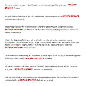 NURS 6501 ADVANCED PATHOPHYSIOLOGY WALDEN UNIVERSITY MIDTERM EXAM ACTUAL EXAM AND PRACTICE EXAM | ACCURATE AND VERIFIED 140 QUESTIONS WITH DETAILED ANSWERS | GUARANTEED PASS | GRADED A - Image 3
