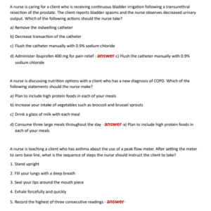 ATI RN MEDICAL SURGICAL PROCTORED 2024 TEST BANK ACTUAL EXAM ALL 200+ QUESTIONS AND CORRECT DETAILED ANSWERS) |ALREADY GRADED A+ - Image 4