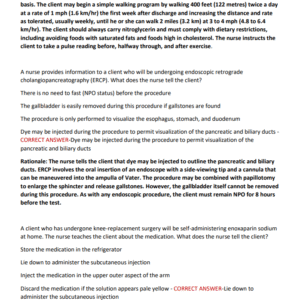HESI Comprehensive Exam TEST BANK 300 QUESTIONS AND CORRECT ANSWERS 2025-2026 LATEST GRADED A+ - Image 4