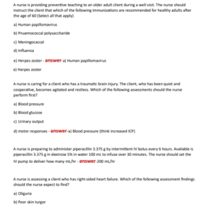 ATI RN MEDICAL SURGICAL PROCTORED 2024 TEST BANK ACTUAL EXAM ALL 200+ QUESTIONS AND CORRECT DETAILED ANSWERS) |ALREADY GRADED A+ - Image 3