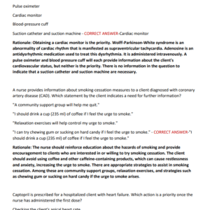 HESI Comprehensive Exam TEST BANK 300 QUESTIONS AND CORRECT ANSWERS 2025-2026 LATEST GRADED A+ - Image 3