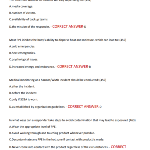 HazMat Operations ACTUAL TEST BANK EXAM 500 QUESTIONS AND CORRECT ANSWERS 2025-2026 LATEST>GRADED A+ - Image 3