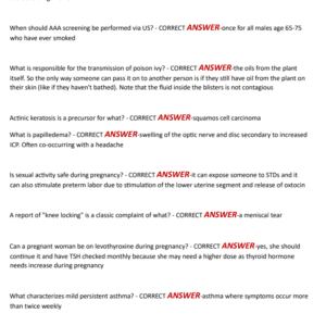 APEA FNP TEST BANK EXAM 300+ QUESTIONS AND CORRECT ANSWERS 2024-2025 LATEST VERSION//ALREADY GRADED A+ - Image 3