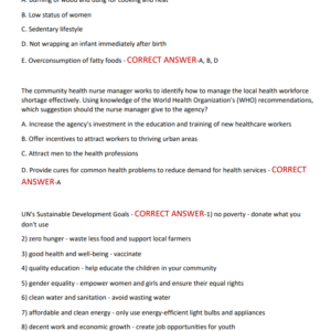 NRSG 4604 FINAL PRACTICE EXAM LATEST WITH 150 PRACTICE QUESTIONS WITH CORRECT VERIFIED ANSWERS/ NRSG 4604 FINAL EXAM PREP (NEW!!) - Image 3