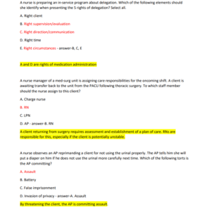 ATI RN FUNDAMENTALS WITH NGN REAL EXAM QUESTIONS AND CORRECT ANSWERS 2024-2025 LATEST UPDATE//GR4ADED A+ - Image 4