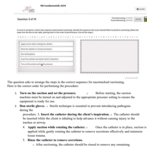 ATI RN FUNDAMENTALS OF NURSING PROCTORED ACTUAL SCREENSHOT EXAM 2024-2025 WITH NGN - Image 3