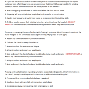 HESI RN Exit Exam NGN | 2025–2026 | Latest HESI EXIT NGN Exam with 350+ Actual Questions and Correct Verified Answers | GRADED A+ - Image 4
