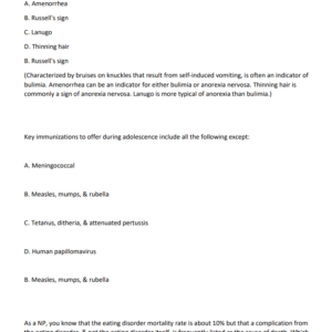 CERTIFIED PEDRIATRIC NURSE PRACTITIONER {CPNP-PC} 500 QUESTIONS AND CORRECT ANSWERS AREADY GRADED A+ - Image 3