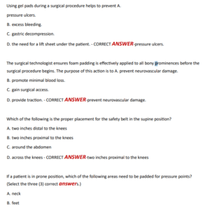 NCCT SURGICAL TECH PRACTICE EXAM 100 QUESTIONS AND CORRECT ANSWERS 2024-2025 LATEST//ALREADY GRADED A+ - Image 3