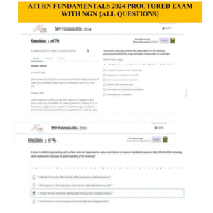 ATI RN Fundamentals 2024 Proctored Exam with NGN – All Questions and Answers - Image 1