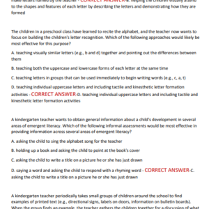ILTS Early Childhood Education Practice Test (206) | 2025–2026 | Complete Exam Prep with 120 Verified Questions and Correct Answers | GRADED A+ - Image 3