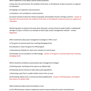MDARD MICHIGAN CORE PESTICIDE APPLICATOR REAL EXAM QUESTIONS AND CORRECT ANSWERS 2024-2025 LATEST VERSION//ALREADY GRADED A+ - Image 4