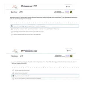 ATI RN Fundamentals 2024 Proctored Exam with NGN – All Questions and Answers - Image 3