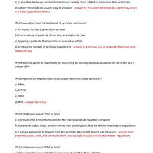 MDARD MICHIGAN CORE PESTICIDE APPLICATOR REAL EXAM QUESTIONS AND CORRECT ANSWERS 2024-2025 LATEST VERSION//ALREADY GRADED A+ - Image 3