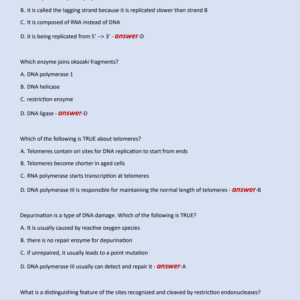 CELLULAR AND MOLECULAR BIOLOGY FINAL EXAM NEWEST 2024 ACTUAL EXAM 160 QUESTIONS AND CORRECT DETAILED ANSWERS WITH RATIONALES (VERIFIED ANSWERS) |ALREADY GRADED A+ - Image 3
