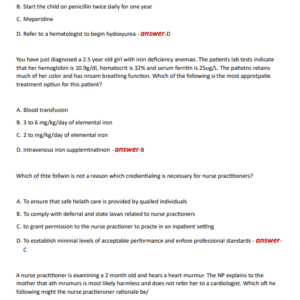 BARKLEY PNP DRT 2 EXAM NEWEST 2024 ACTUAL EXAM 100 UQUESTIONS AND CORRECT VERIFIED ANSWERS) |ALREADY GRADED A+ - Image 5