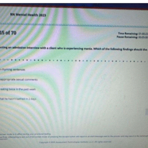 ATI Mental Health Proctored Exam With NGN 024/2025 : Questions and Answers | 3 Versions | Answers from Professor Included - Image 3