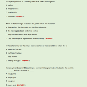 CELLULAR AND MOLECULAR BIOLOGY FINAL EXAM NEWEST 2024 ACTUAL EXAM 180 QUESTIONS AND CORRECT DETAILED ANSWERS WITH RATIONALES (VERIFIED ANSWERS) |ALREADY GRADED A+ - Image 4