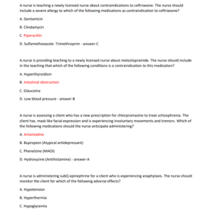 ATI PHARMACOLOGY REAL EXAM WITH NGN 2023-2024 LATEST UPDATE GRADED A+ - Image 4