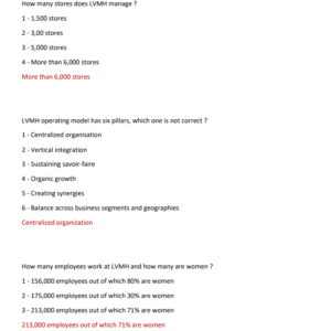 INSIDE LVMH CERTIFICATE LATEST ACTUAL EXAM WITH 100 REAL EXAM QUESTIONS AND CORRECT ANSWERS (100% CORRECT ANSWERS) INSIDE LVMH CERTIFICATION EXAM 2025/2026 LATEST TEST (NEW!) - Image 3