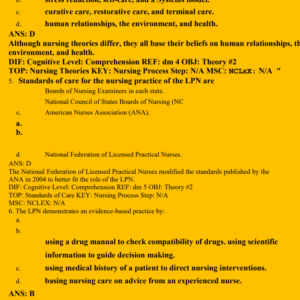 TEST BANK FUNDAMENTAL NURSING SKILLS AND CONCEPTS 11TH EDITION TIMBY - Image 3