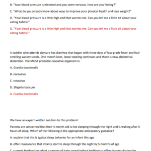 PEDIATRIC NURSING CERTIFICATION BOARD {PNCB} ACTUAL EXAM 2025-2026 LATEST VERSION WITH 170 QUESTIONS AND CORRECT ANSWERS WITH EXPANATIONS GRADED A+ all you need to pass PNCB exam - Image 3