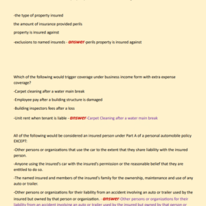 NJ PSI PROPERTY AND CASUALTY EXAM NEWEST 2024 ACTUAL EXAM 180 QUESTIONS AND CORRECT DETAILED ANSWERS |ALREADY GRADED A - Image 3