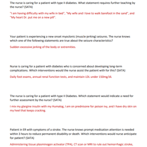 NUR 176 FINAL EXAM HONDROS COLLEGE WITH 500 REAL EXAM QUESTIONS AND CORRECT ANSWERS/ HONDROS NUR 176 LATEST FINAL EXAM TEST BANK (BEST FINAL EXAM PREP GUIDE; EVERYTHING YOU NEED TO KNOW!) - Image 5