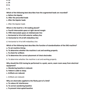 EKG FINAL EXAM LATEST VERSION | 150 QUESTIONS WITH CORRECT DETAILED ANSWERS//2024-2025 - Image 3