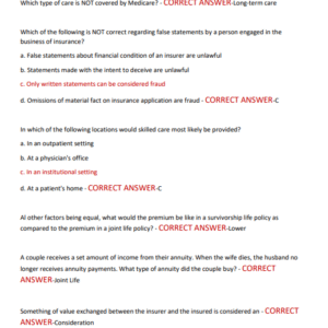 Louisiana Accident, Life & Health Insurance License Exam | 2025–2026 | Complete Exam Prep with 100 Verified Questions and Correct Answers | GRADED A+ - Image 3